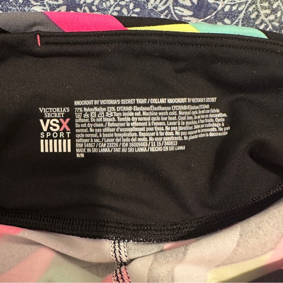 VSX Victoria’s Secret Sport Knockout Multi- Colour Geometric Print Leggings - Picture 10 of 11